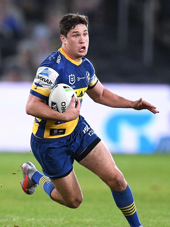 Mitch Moses in action for the Eels in round four of the NRL.