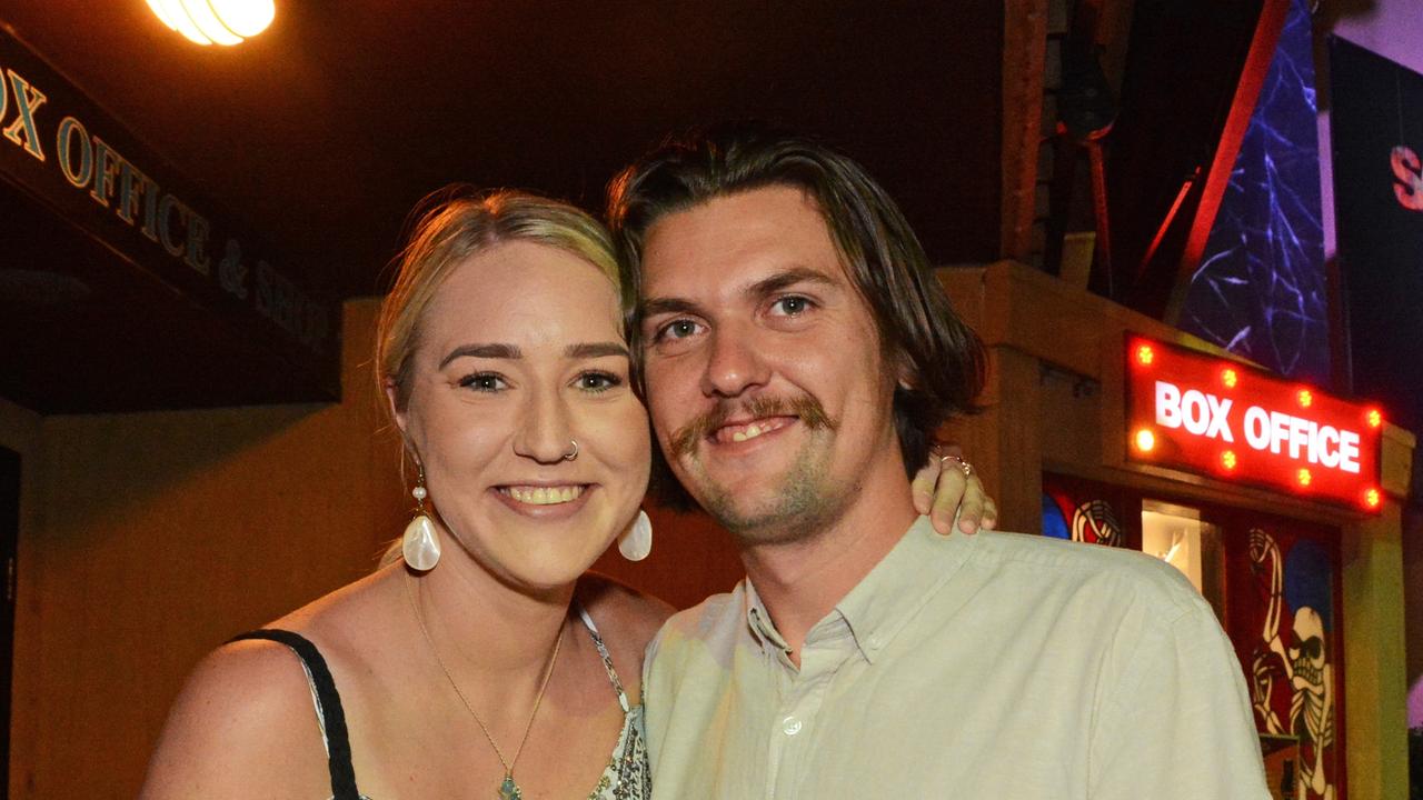 Bronte Perry and Dan Fratus at opening night of ‘Sanctuary’ at Dracula’s Cabaret, Broadbeach. PIC: (c) Regina King