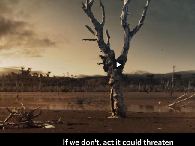It took Federal Water Minister Tanya Plibersek's water bureaucrats four months before finally admitting this bleak image in their $12 million Murray Darling Basin advertising campaign was a fake.