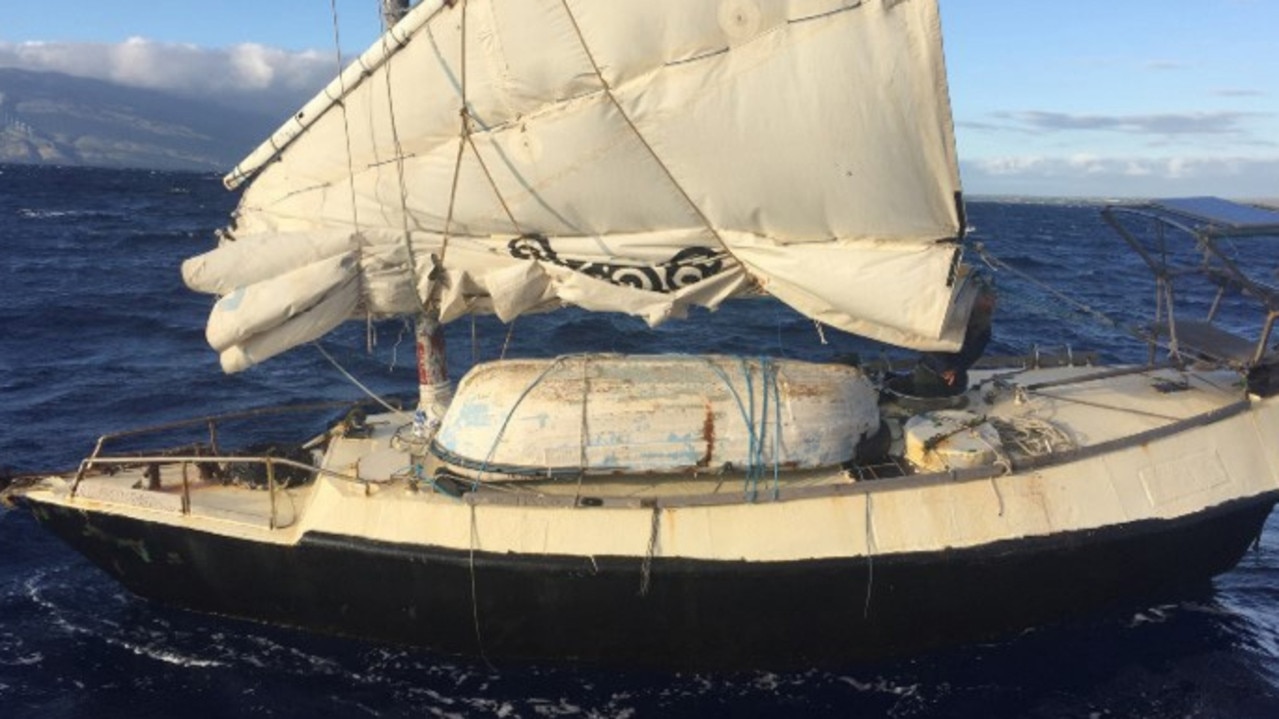 Larsen’s yacht, the Kehaar. (U.S. Coast Guard video/Released)