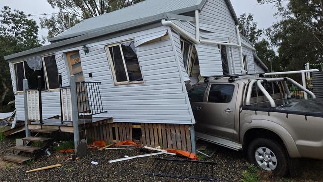 WATCH: Crash destroys historic Qld home, leaving family in crisis