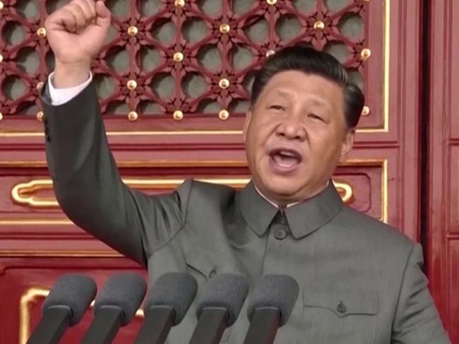 Upsized: BEIJING, CHINA - JULY 01: Chinese President Xi Jinping makes a speech during the celebration marking the 100th founding anniversary of the Chinese Communist Party on July 1, 2021 in Beijing, China. PIC: Reuters