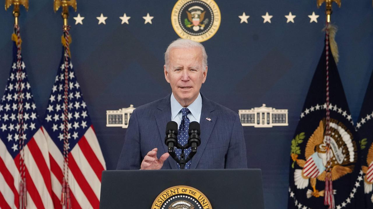 US President Joe Biden speaks about the administration's response to recent aerial objects at the White House House in Washington, DC. Picture: Mandel Ngan/AFP