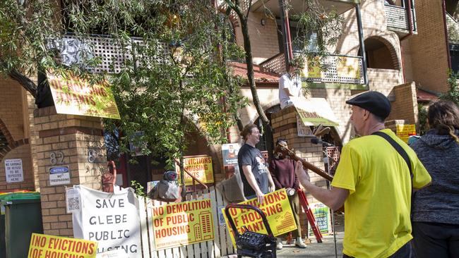 Protesters have vowed to occupy the building overnight. Picture: NCA NewsWire/ Christian Gilles