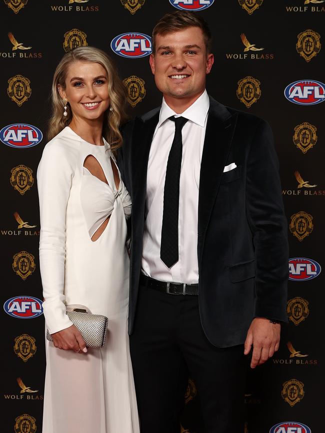 Port Adelaide’s Ollie Wines and Olivia May. Photo by Michael Klein