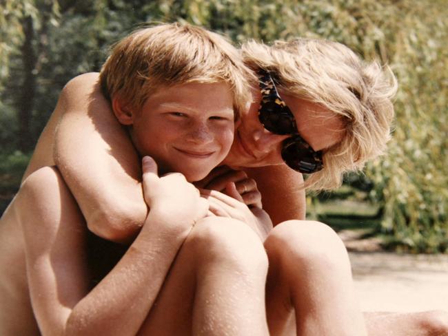 Prince Harry with his mum. Picture: Kensington Palace