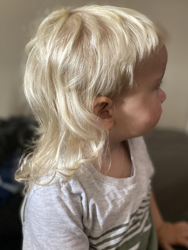 Toddler Riley Price has a lot of hair for a little boy, and Herald Sun readers love it.