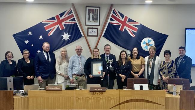 Ms Brosnan was recognised for her achievement at the Central Highlands Regional Council meeting on June 16.