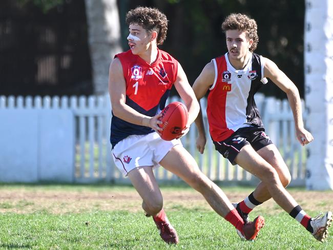 Surfers Paradise player Jaedon SchwabQAFL colts Morningside v Surfers Paradise.Saturday August 5, 2023. Picture, John Gass