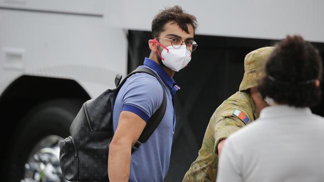 Virat Kohli and his India teammates landed in Sydney on Thursday evening.