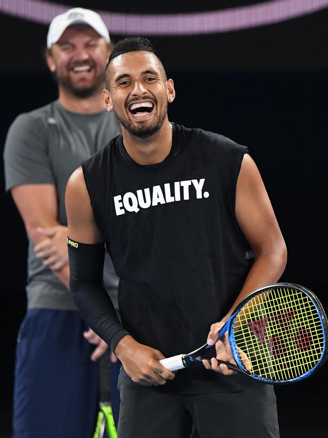 Nick Kyrgios and Matt Reid are kindred spirits and have never had an argument. Picture: Julian Smith AAP Image