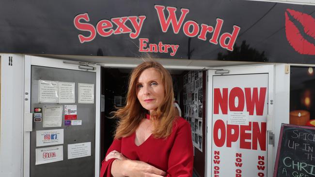 Manager Carina Thacker upset over the theft of over $20000 worth of sex toys at Sexy World Nerang. Picture Glenn Hampson