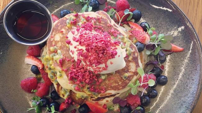 The Local Trade at Kellyville's popular buttermilk pancakes. Picture: The Local Trade