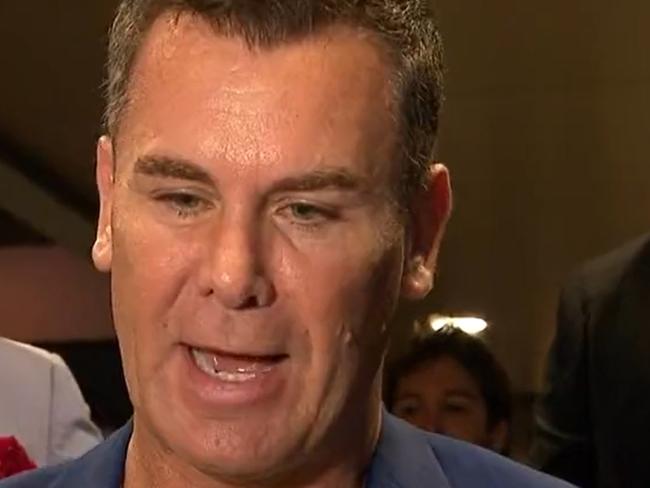 Wayne Carey breaks his silence on his Perth Casino incident outside Wagga Wagga RSL. Picture: Nine News