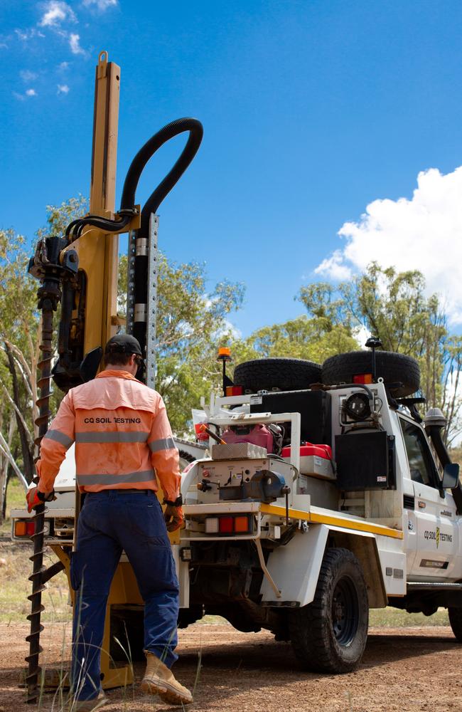 CQ Soil Testing drilling on site.