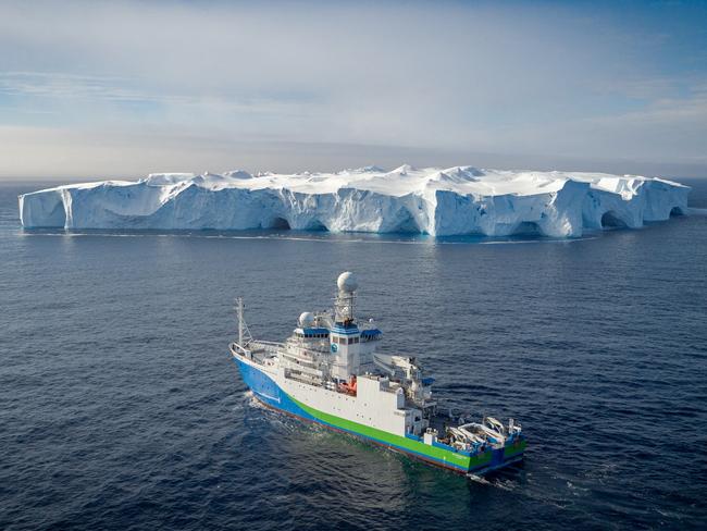 CSIRO research vessel, RV Investigator, in Antarctica. Picture: CSIRO