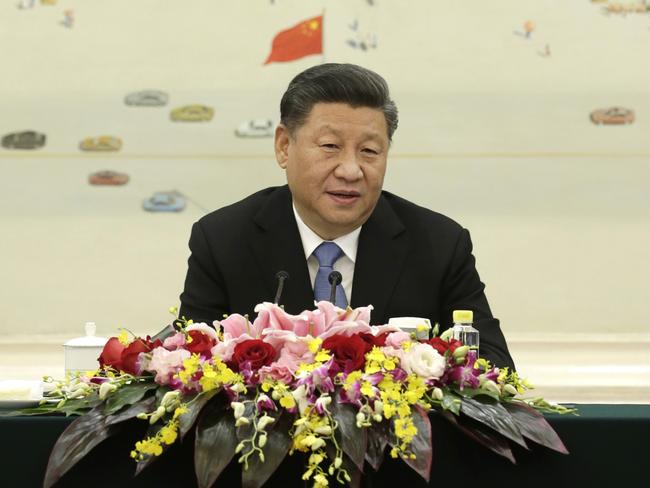 BEIJING, CHINA - NOVEMBER 22: Chinese President Xi Jinping speaks during a meeting with delegates from the 2019 New Economy Forum at the Great Hall of the People in Beijing, China November 22, 2019.  (Photo by Jason Lee-Pool/Getty Images)