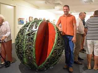 MASTERPIECE: Chinchilla artist Dion Cross won the spatial construction category and the judge's praise at the 2017 Melon Festival Art Competition for "A Slice of Chinchilla”. Picture: Alana Calvert