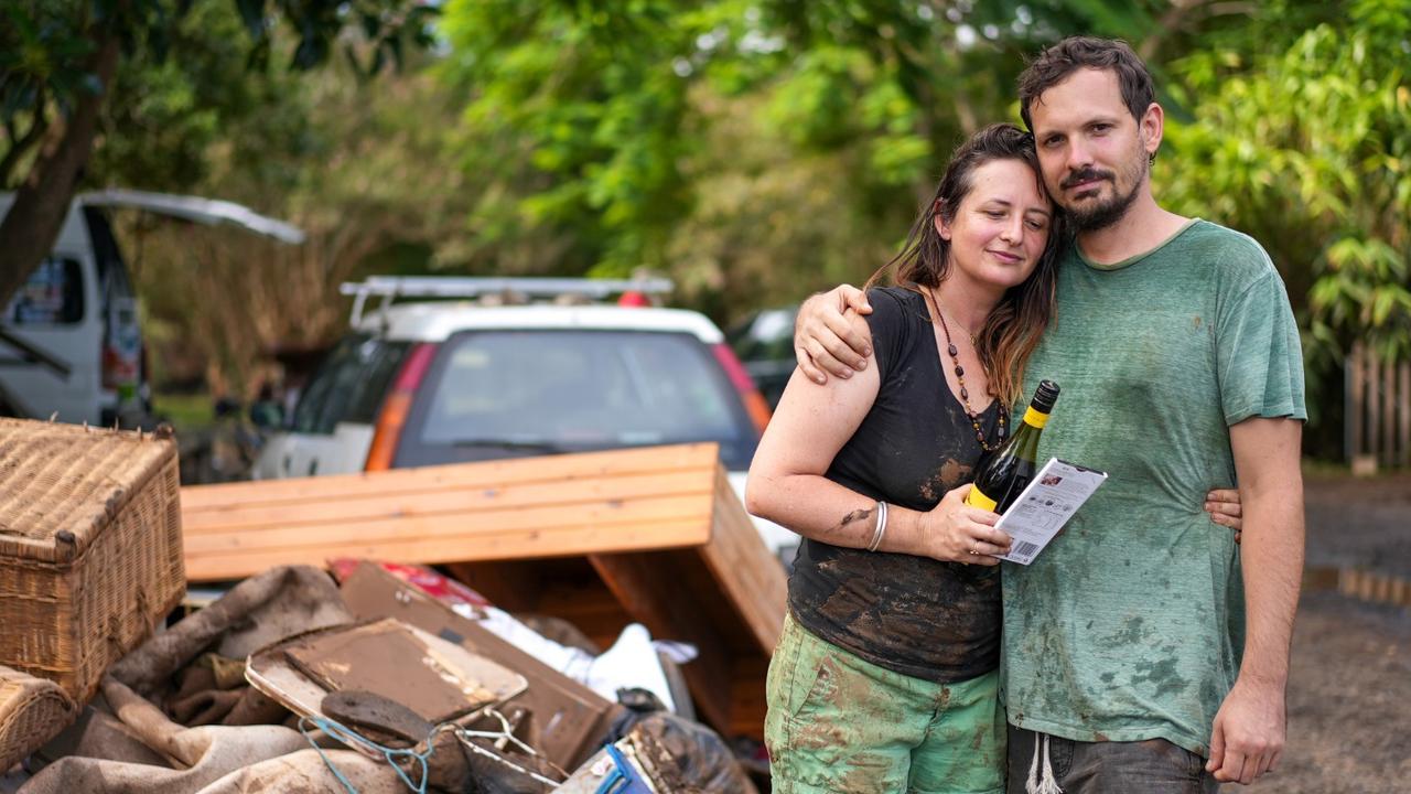 Lismore’s Carlie Daley was told in July she would receive no help from the government. She’s pictured with her brother Paul. Picture: Mikala Maloney