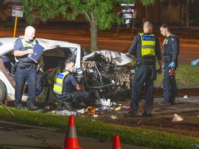 Emergency services have attended a single vehicle crash in Clayton this evening.ItÃ¢â¬â¢s believed the vehicle was travelling along Dandenong Road just after 6.30pm when it struck the curb and ended up on its side.The yet to be formally identified driver and sole occupant of the car has died at the scene. Picture: Tony Gough