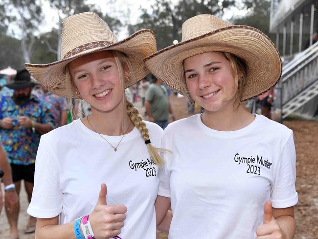 Makenzie Brooks and Milie Beacham at Gympie Music Muster. Picture: Patrick Woods.