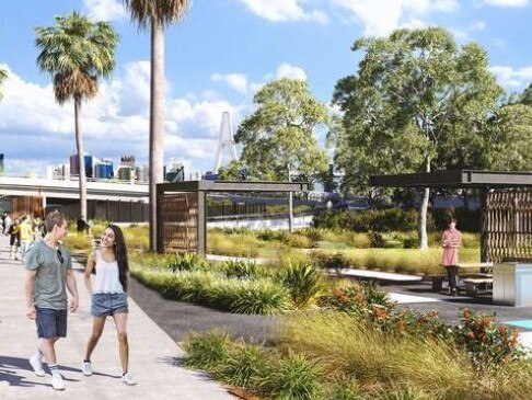 What it could look like … artist impression of the Rozelle Parklands.