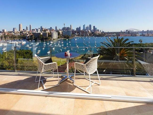 The whole-floor apartment at Darling Point has glorious views.