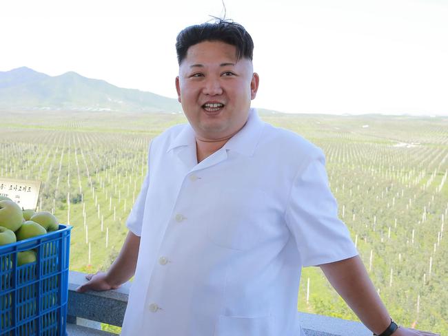 North Korea’s KN-11 missile was launched from waters near Sinpo and flew about 500km before falling into the Sea of Japan. Picture: AFP.