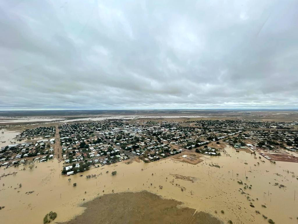 Longreach farmers are cheering after the downpour. Picture: Queensland Helicopters