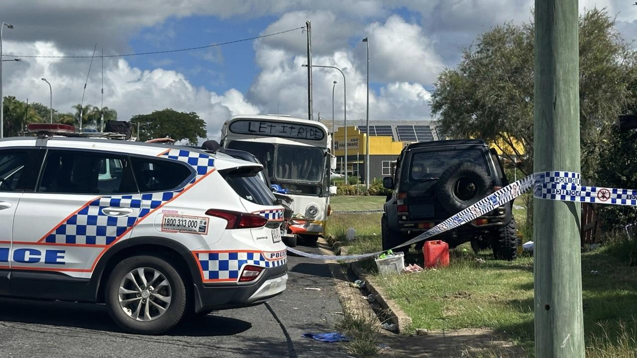 Police have established a crime scene at a Gin Gin property where teenager Pheobe Bishop had been living. Photo: Lexa Smith