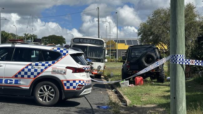 Police have established a crime scene at a Gin Gin property where teenager Pheobe Bishop had been living. Photo: Lexa Smith