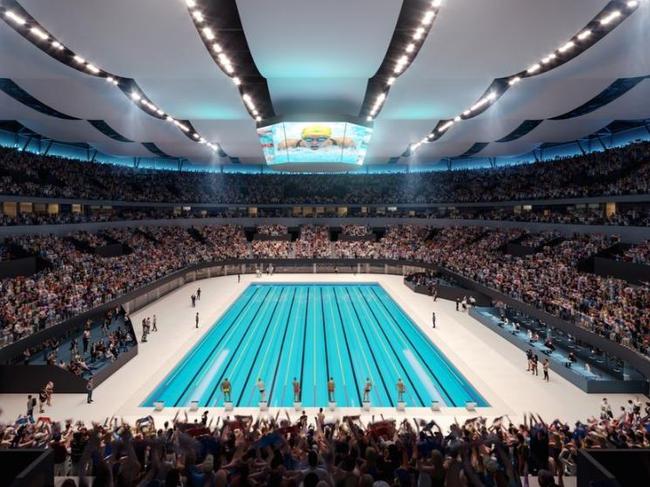 An artist's impression of Brisbane Arena configured for the 2032 Olympics under the Live Nation plan. Picture: Supplied