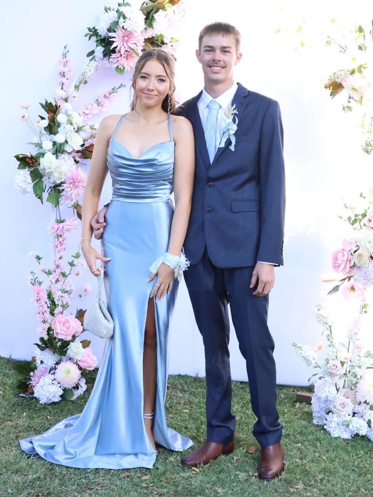 Chloe with formal partner at the 2024 St Ursula's College formal.