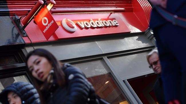 Vodafone has felt the impact of less travel. Picture: AFP