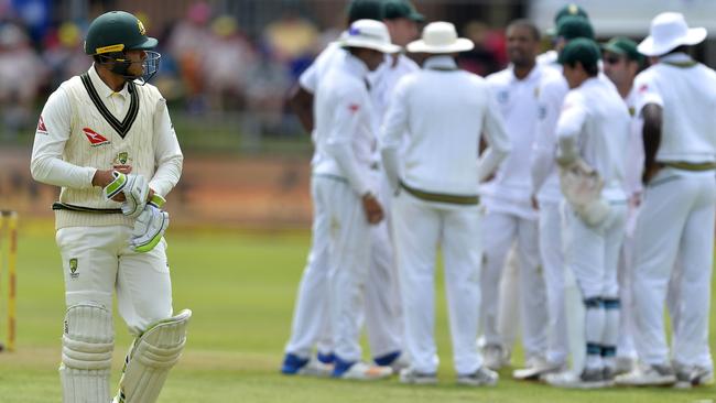 Usman Khawaja has looked out of sorts so far on this tour. Picture: Getty