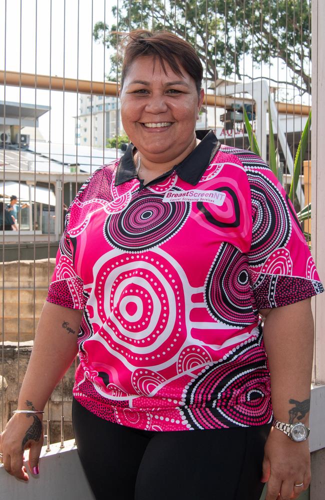 BreastScreen NT representative Natalie Stokes at the Crocosaurus Cove, Darwin. Picture: Pema Tamang Pakhrin