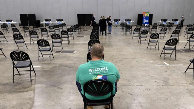 A mass vaccination centre is opening at the Brisbane Convention and Exhibition Centre this Wednesday. Picture: Sarah Marshall