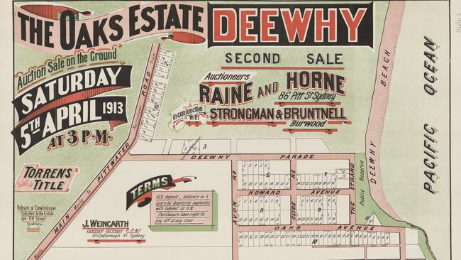 The second auction of The Oaks Estate in 1913. Picture State Library of NSW