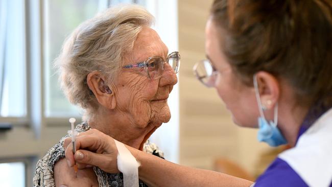 Older residents of the northern beaches, as well as locals who work in health care and in essential industries, can now starting booking for their COVID vaccination jabs at some GP clinics. Picture: NCA NewsWire/Bianca De Marchi