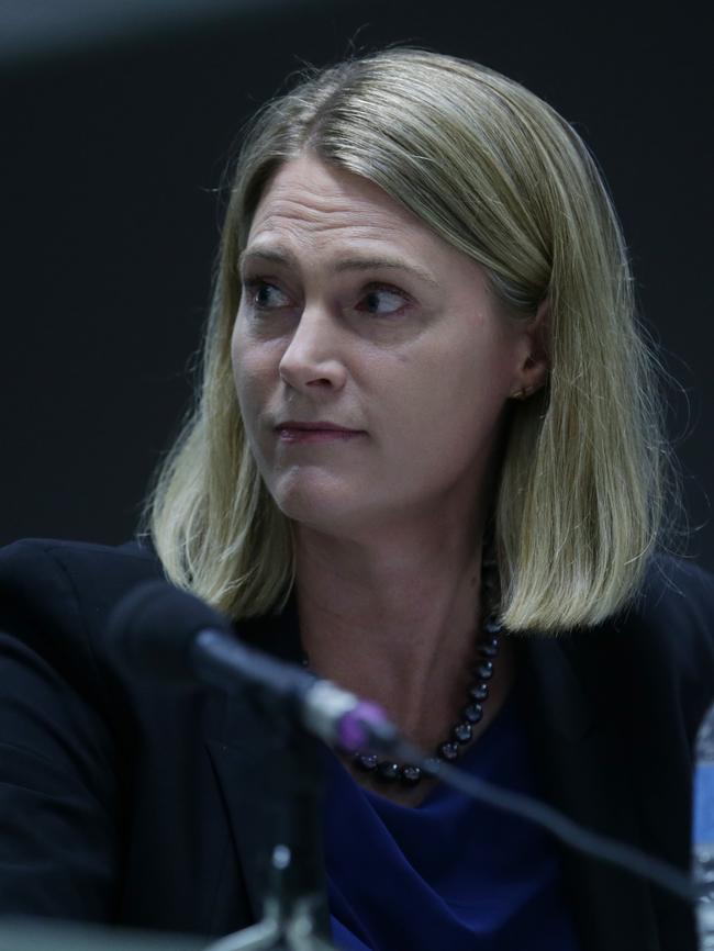 Paying their fair share? Maile Carnegie from Google Australia during the hearing.