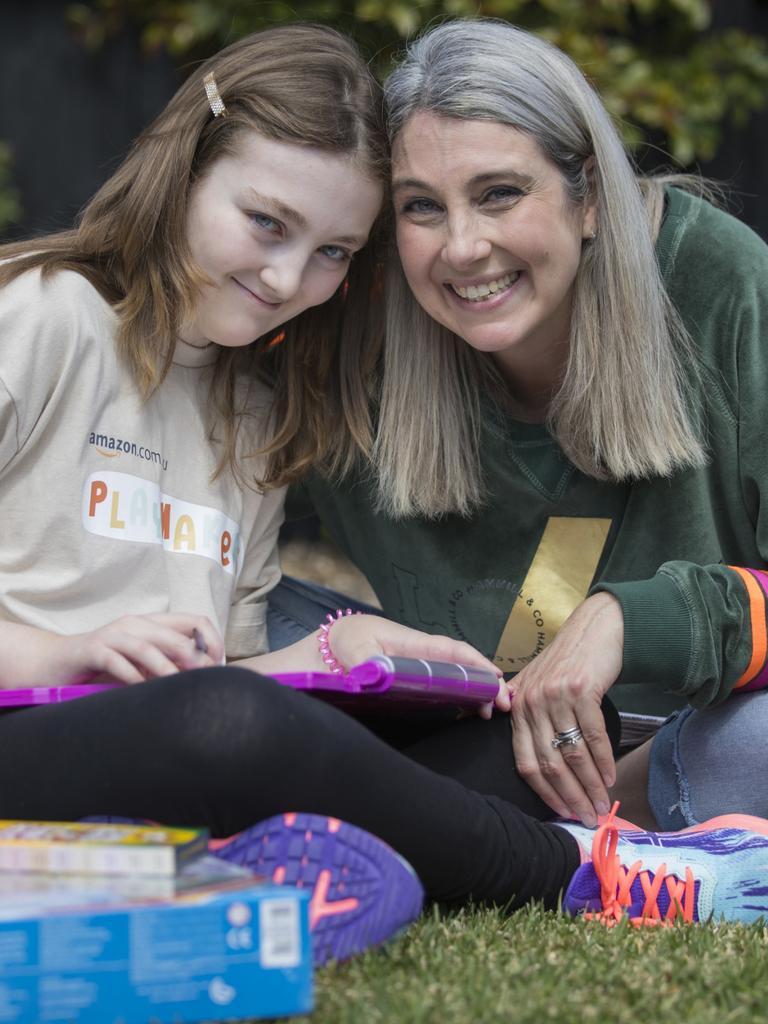 Emily with her proud mum, Loren.