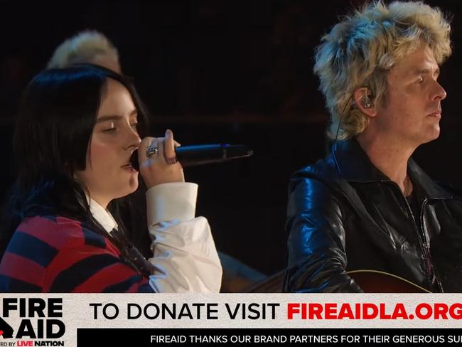 Green Day kicked off the show, before being joined onstage by Billie Eilish.