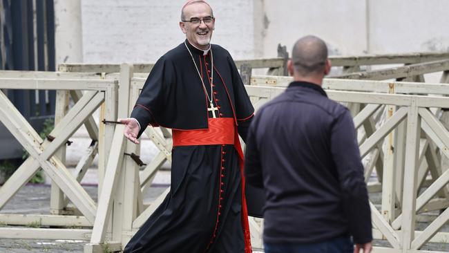 Cardinal Pierbattista Pizzaballa departs the Vatican after a College of Cardinals' meeting. Picture: Getty Images