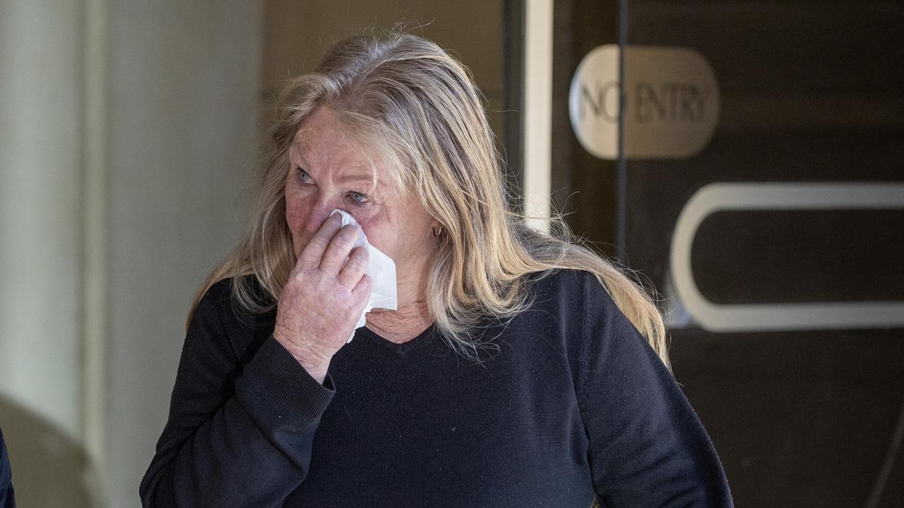 Cheryl Hatchard, Craig’s wife, leaves District Court after reading a victim impact statement. Picture: NewsWire / Kelly Barnes