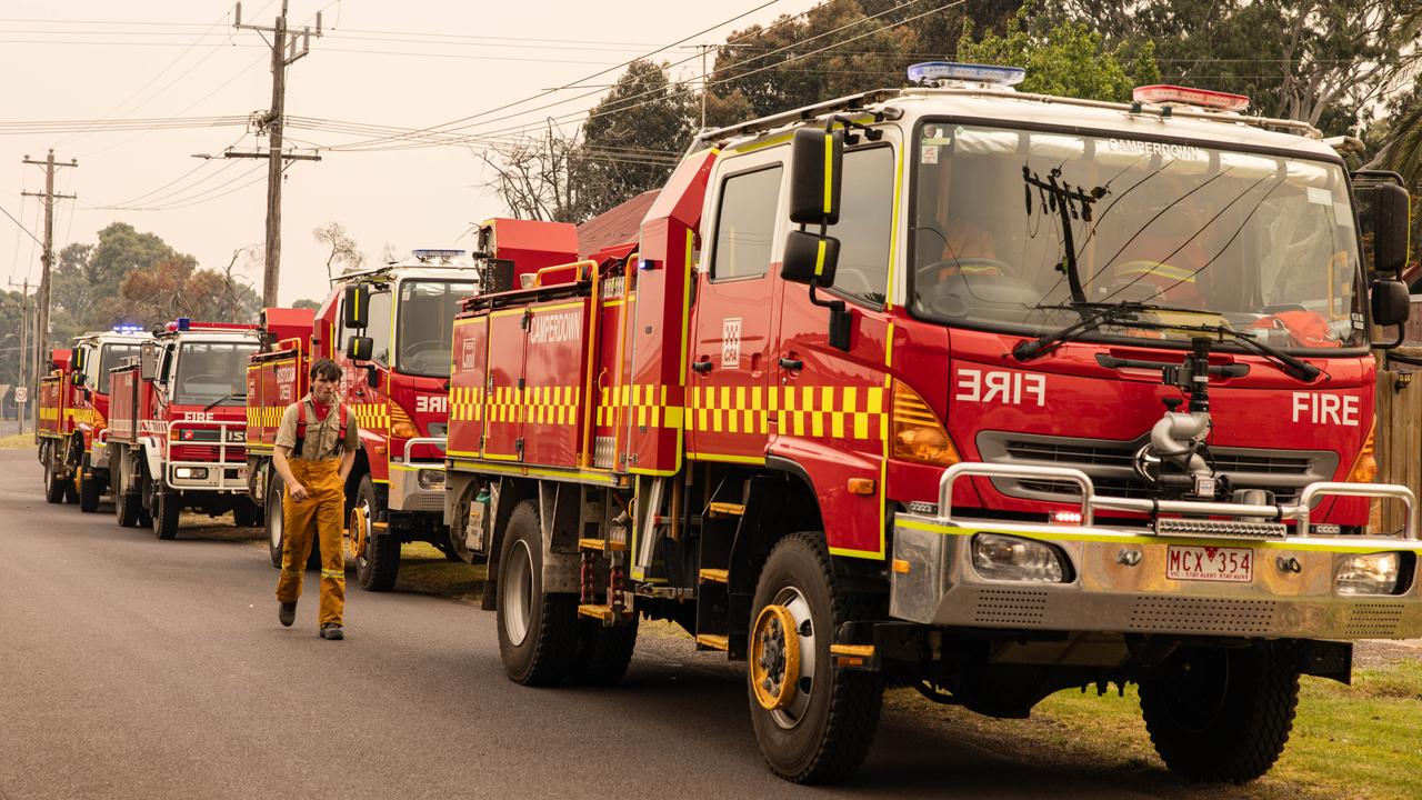 Hundreds of firefighters are on the ground in Victoria’s west. Picture: NewsWire / Diego Fedele