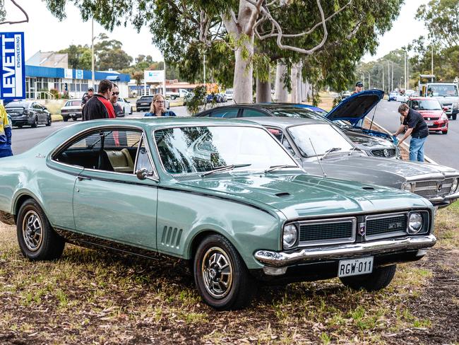 Owners of some of Holden’s most iconic cars have gathered outside the factory. Picture: AAP