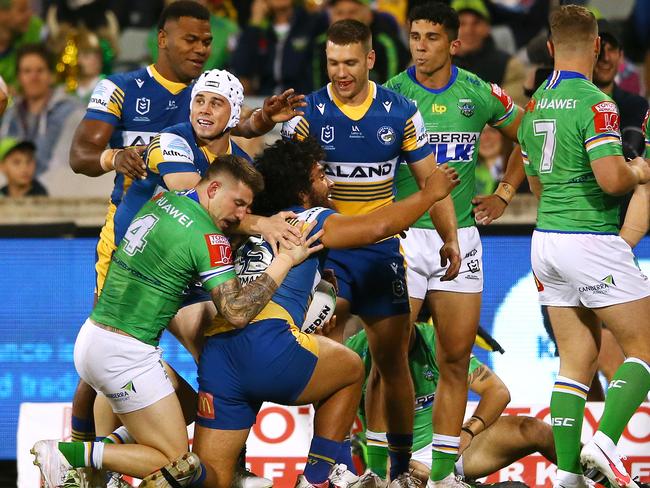 Former Warrior Isaiah Papali'i has proven a handy pick-up for the Eels this season.