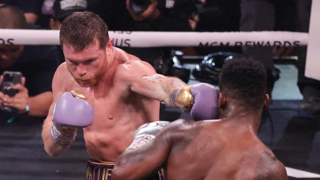 Mexican legend Canelo Alvarez destroyed Tszyu’s bitter rival Jermell Charlo.