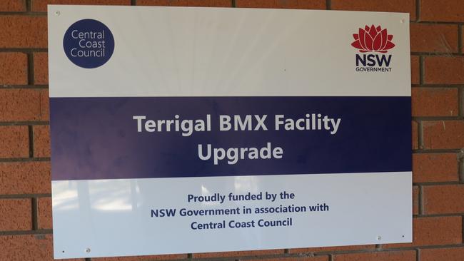 Signage claiming credit for the upgrade is already in place. Picture: Richard Noone