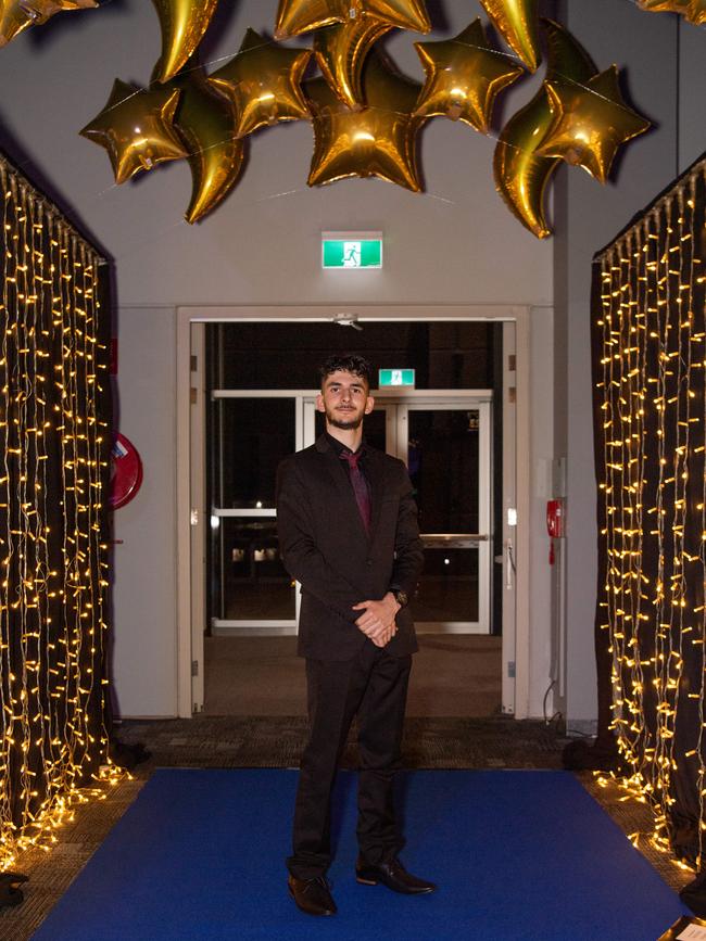 Nikitas Nicholas at the Year 12 School formals of Darwin High School at Darwin Convention Centre, Darwin. Picture: Pema Tamang Pakhrin.